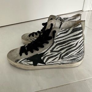 Golden goose zebra print sneakers